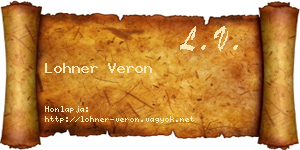 Lohner Veron névjegykártya